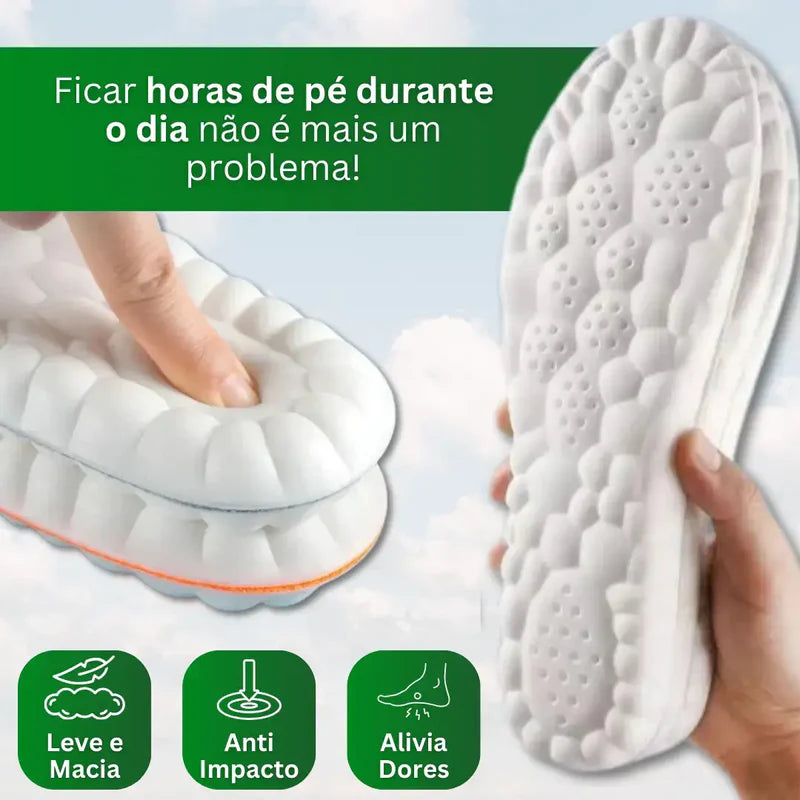 Palmilha Ortopédica 4D FootFlex® - Anti Impacto