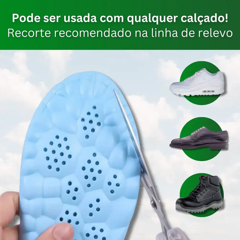 Palmilha Ortopédica 4D FootFlex® - Anti Impacto